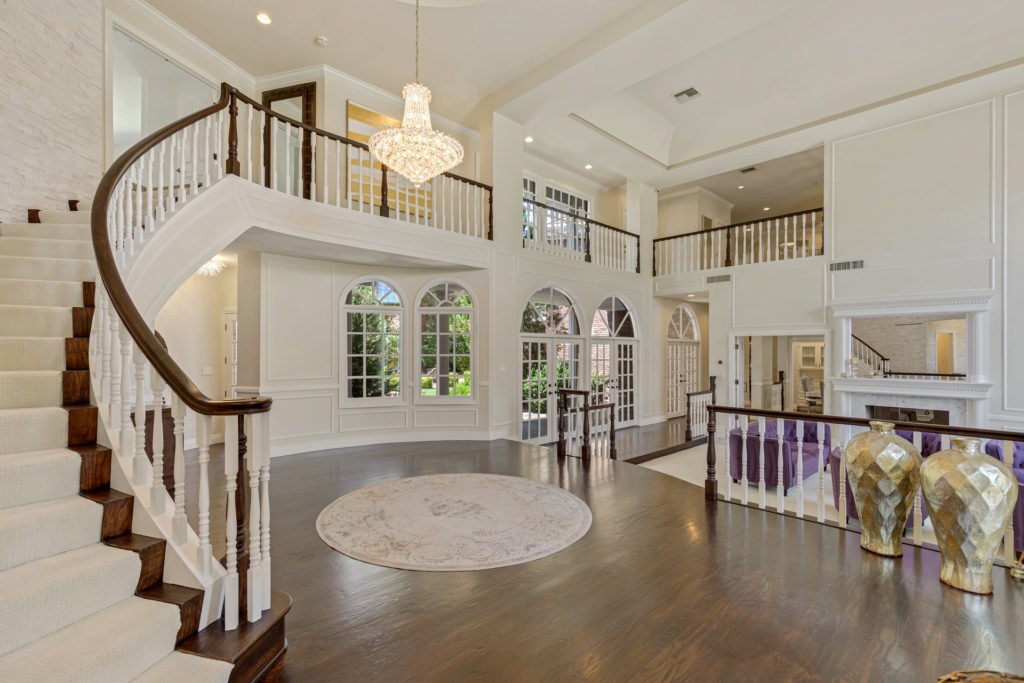entry foyer and formal living room