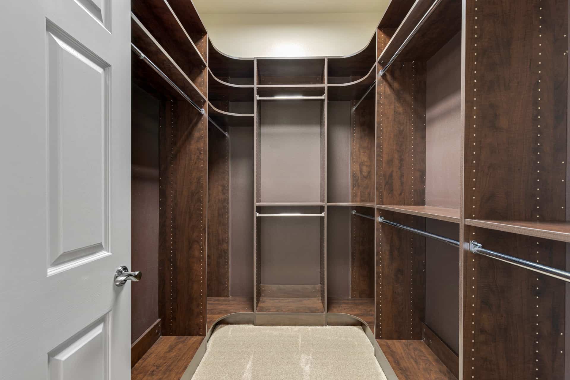 smaller of the dual walk-in closets