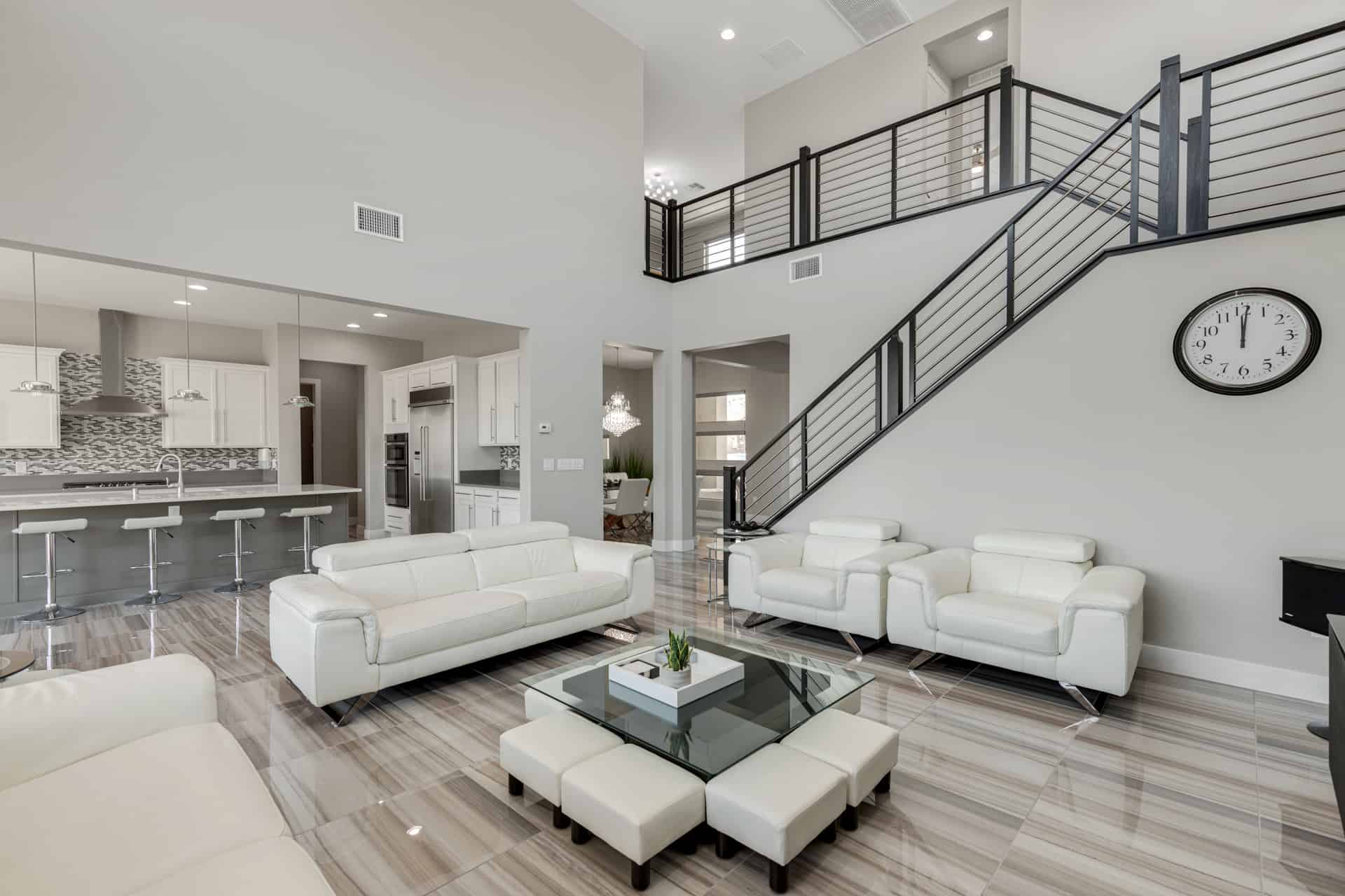 great room and staircase